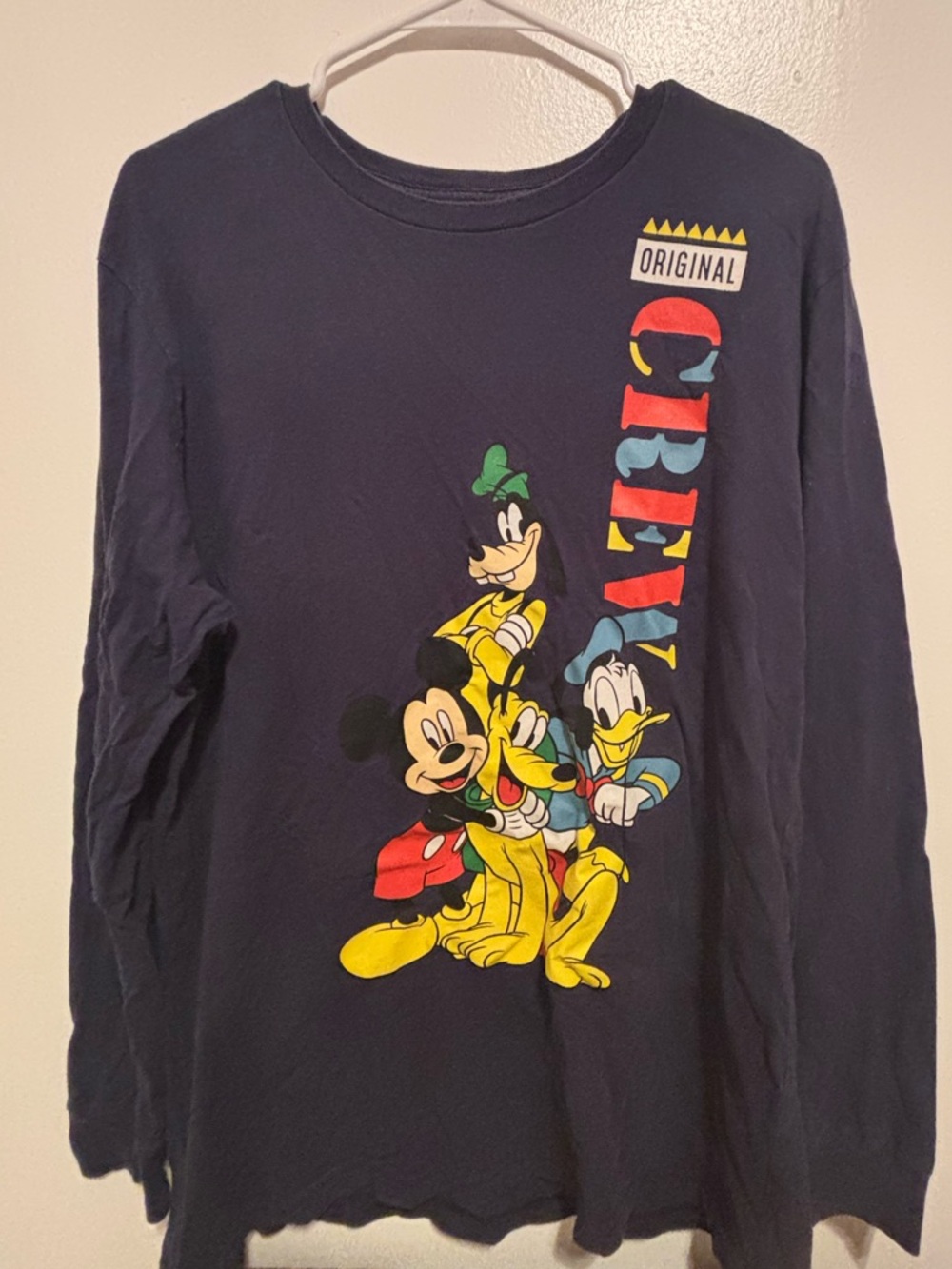 DISNEY NAVY LONG SLEEVE T-SHIRT MICKEY AND FRIENDS